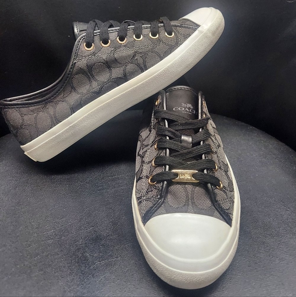 *WEEKEND SALE COACH Empire Signature Canvas Sneakers Women's Size 9 - Picture 1 of 8